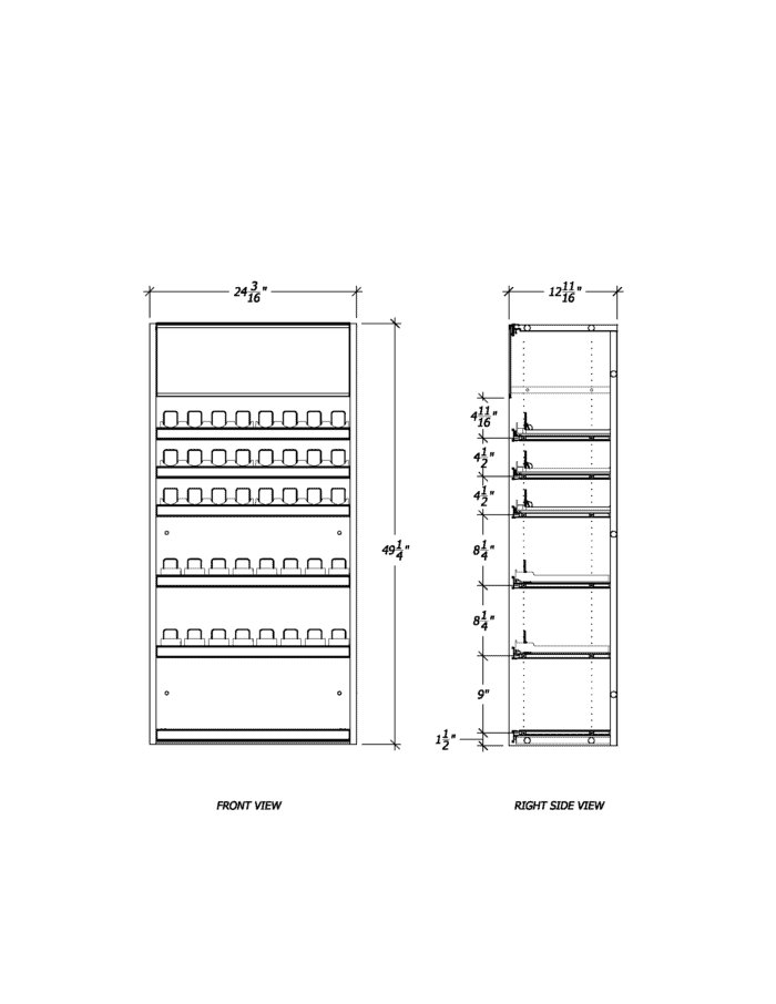 2 ft Low Profile Wood OTP Merchandiser